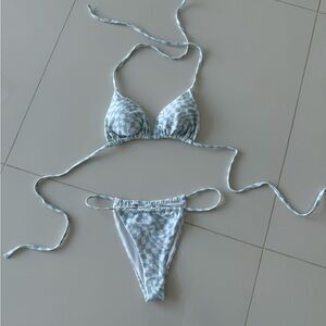 Princess Polly Blue and White Bikini